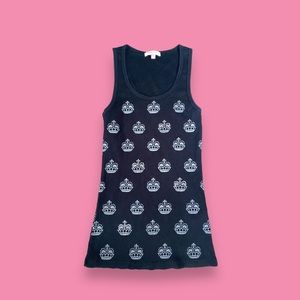 ✮ y2k rhinestone crown tank top ✮